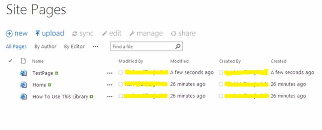 navigated site pages